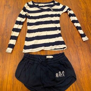 abercrombie top and shorts set!
